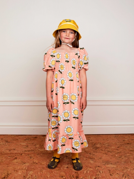MINI RODINI Kleid Flower - apricot